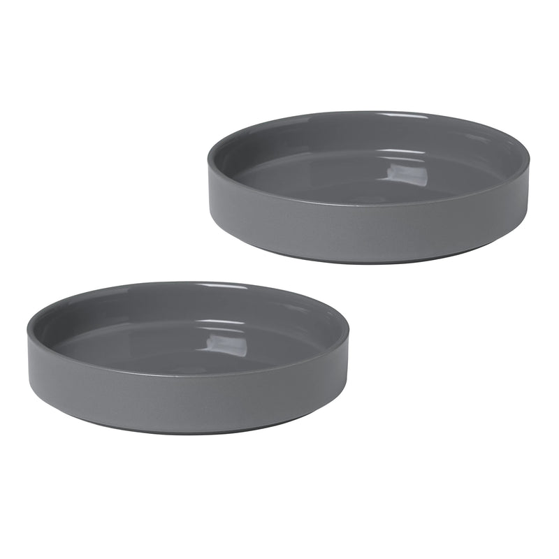 Blomus - Pilar Teller Set | tiefer Teller / pewter