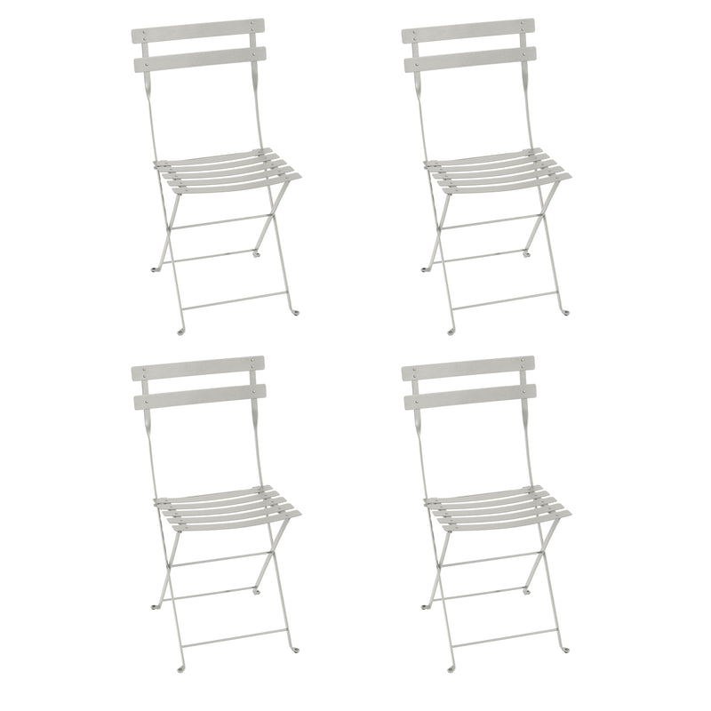Fermob - Bistro Klappstuhl Metall (4er-Set) | 4er-Set / lehmgrau