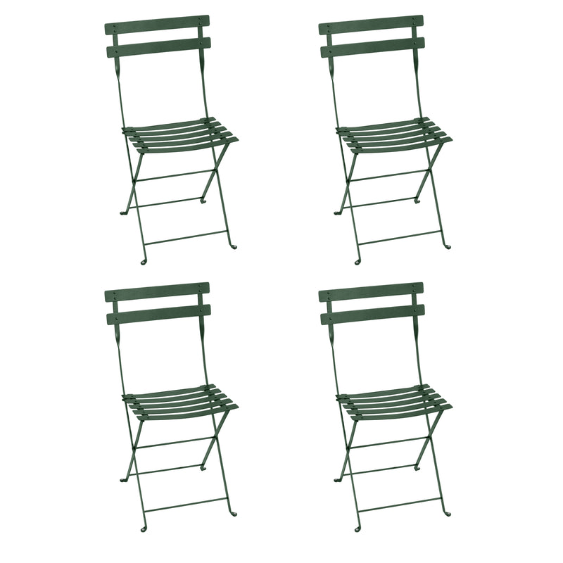 Fermob - Bistro Klappstuhl Metall (4er-Set) | 4er-Set / zederngrün