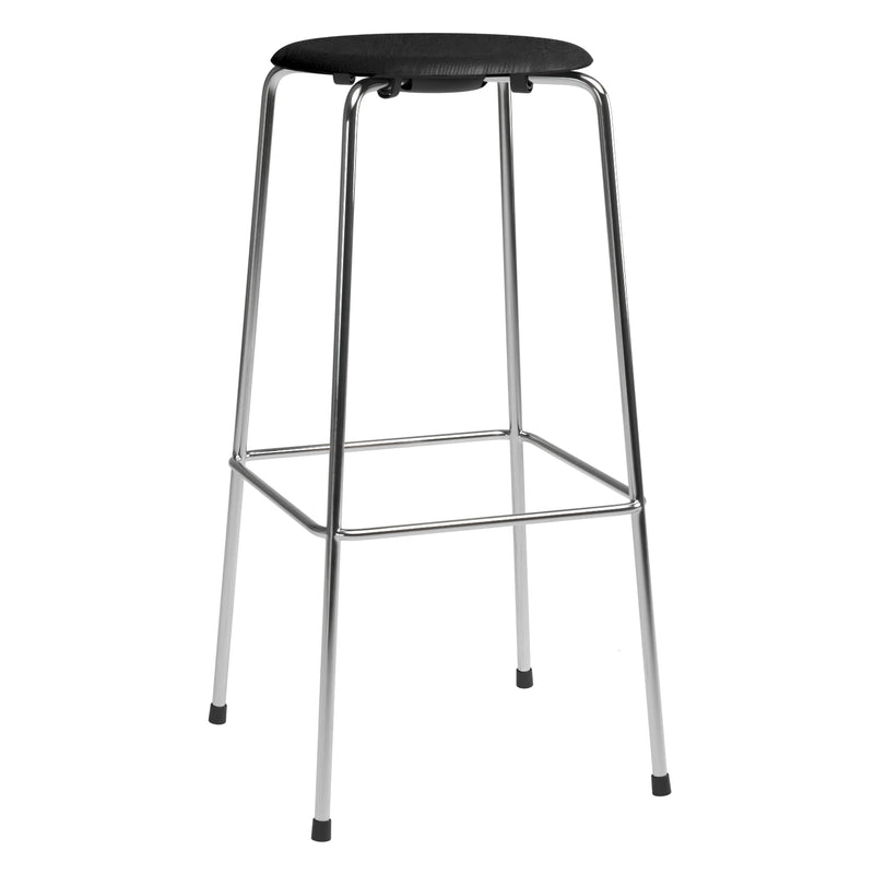 Fritz Hansen - Dot Barhocker | Furnier Esche schwarz / Höhe 76 cm / 4-beinig