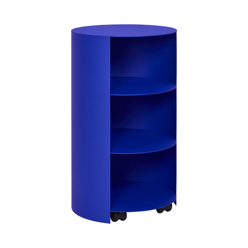 Hem - Hide Beistelltisch | pedestal / ultramarine blue smooth