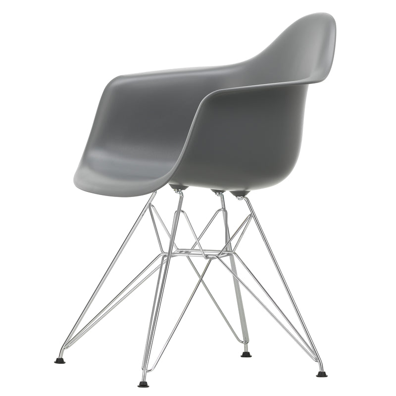 Vitra - Eames Plastic Armchair DAR RE | granitgrau RE / verchromt