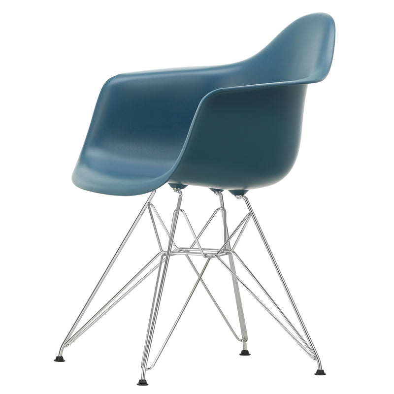 Vitra - Eames Plastic Armchair DAR RE | meerblau RE / verchromt