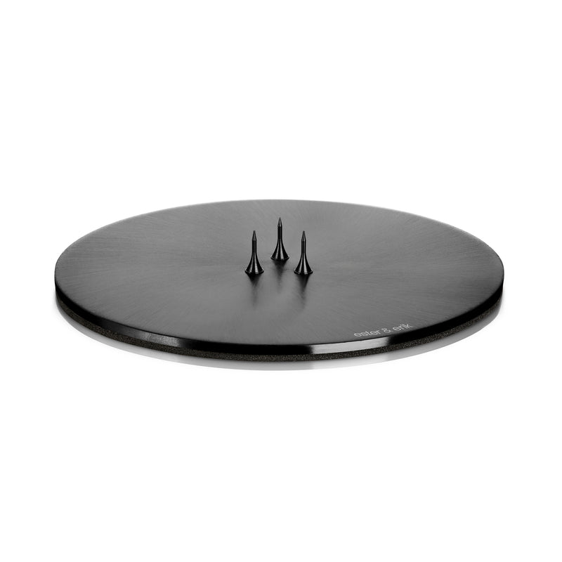 ester & erik - Kerzenteller, ⌀ 12 cm | schwarz / matt