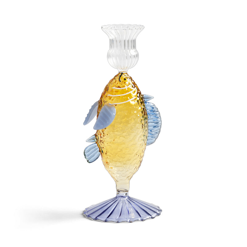 &klevering - Fish Kerzenhalter | gelb