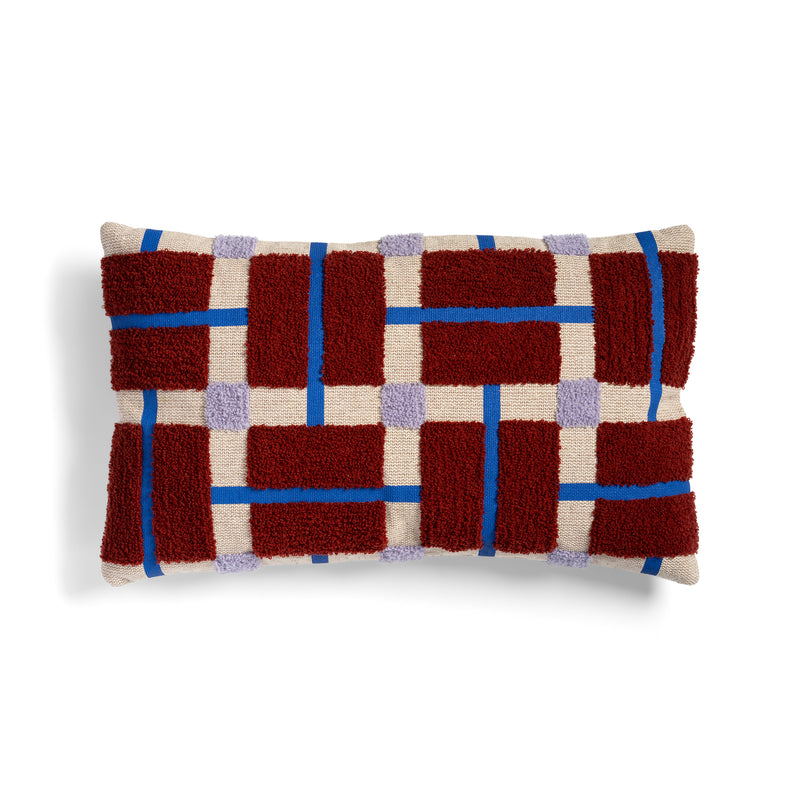 &klevering - Plano Kissen | rot / blau