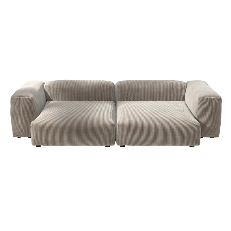 vetsak - Sofa Set 02 Extra Large | Cord Velours platinum