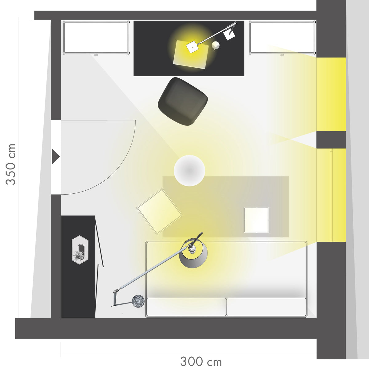Schreibtisch-Beleuchtung - Planung