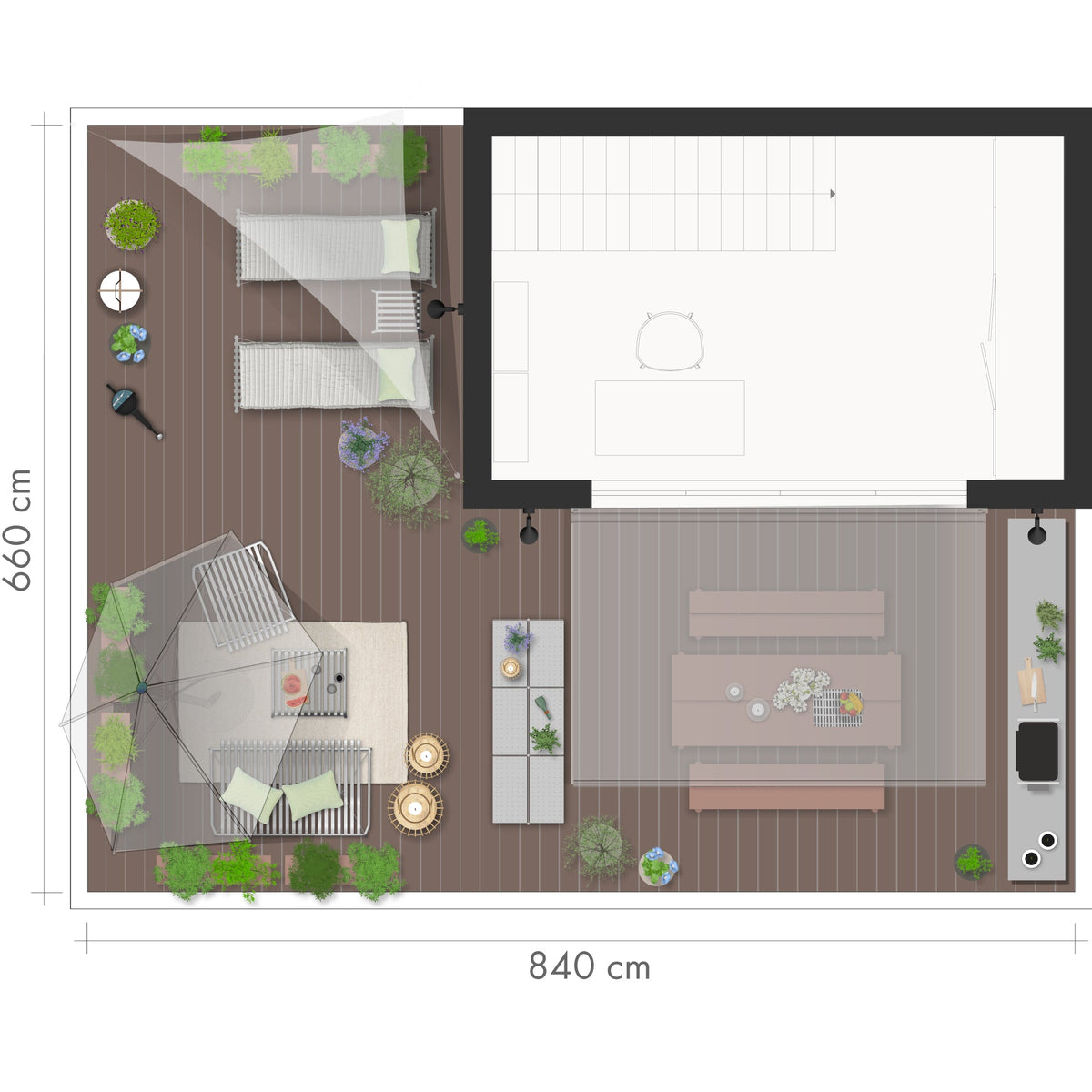 Grundriss: Dachterrasse planen