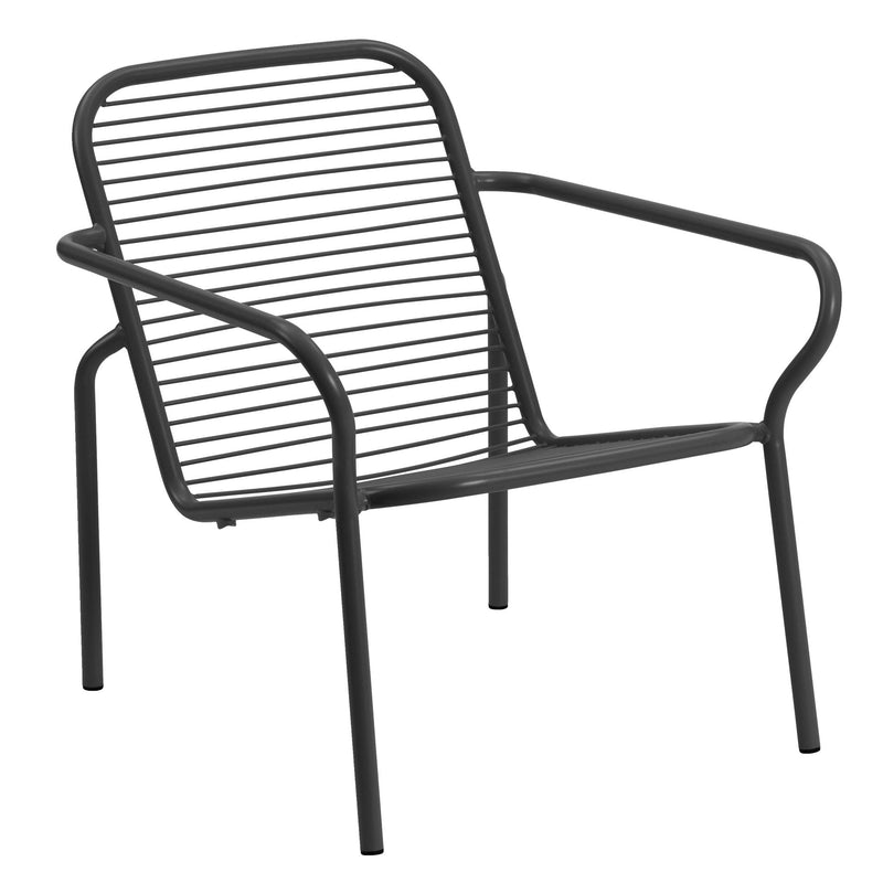 Normann Copenhagen - Vig Outdoor Lounge Chair | ohne Polster / schwarz