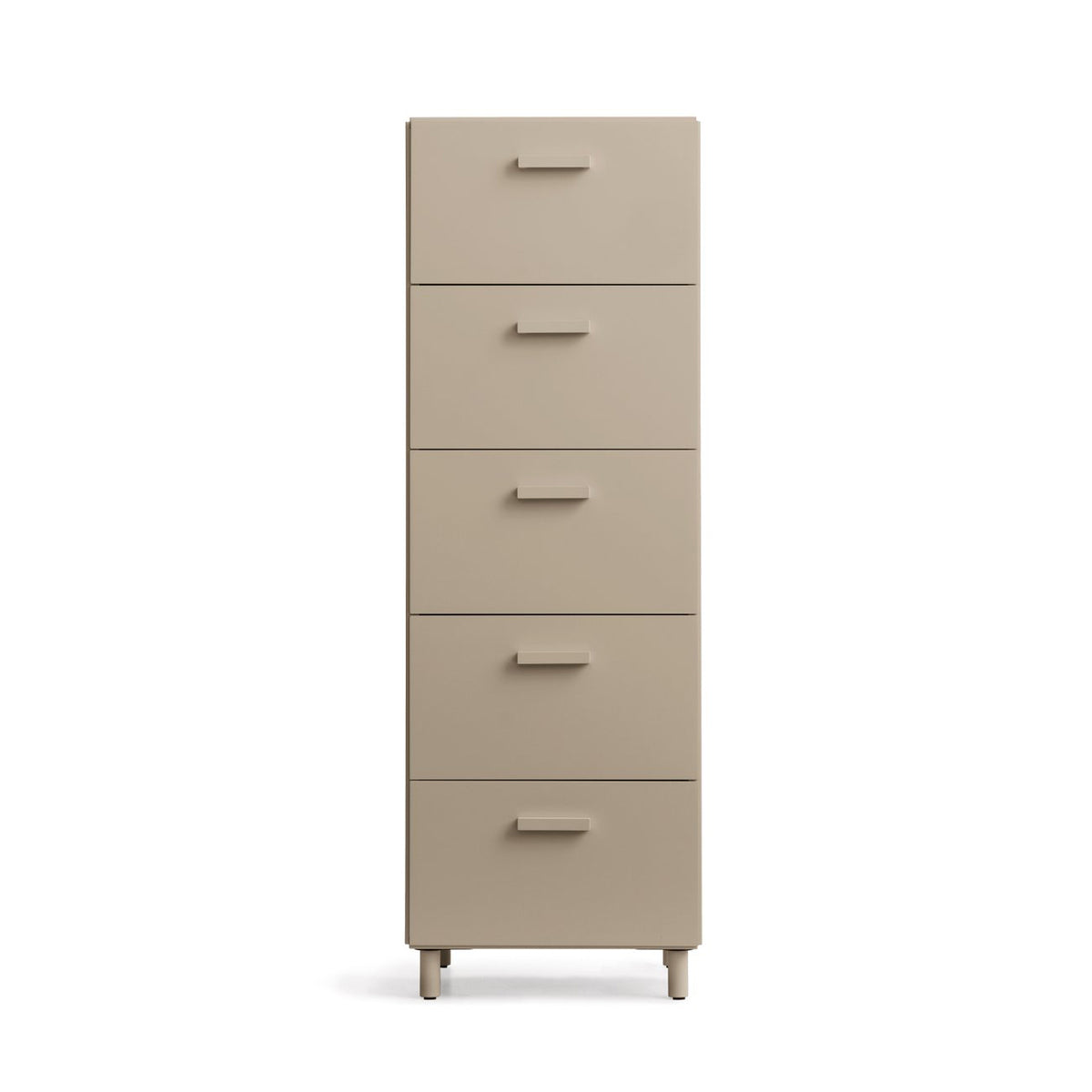 String - Relief Kommode mit Beinen | 41 x 41 x 115 cm / beige