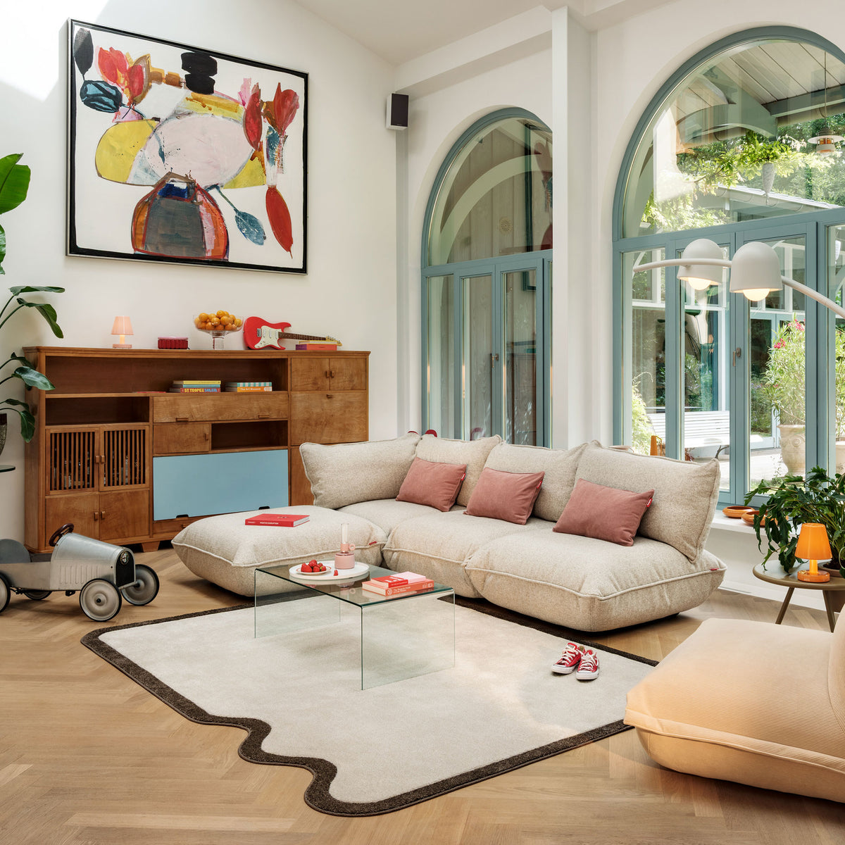 Fatboy - Sumo Ecksofa | links / rechts / creme (Bouclé)