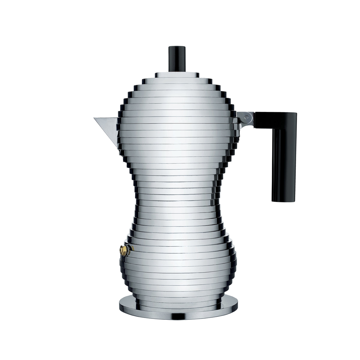 Alessi - Pulcina Espressokocher | 15 cl / silber/schwarz