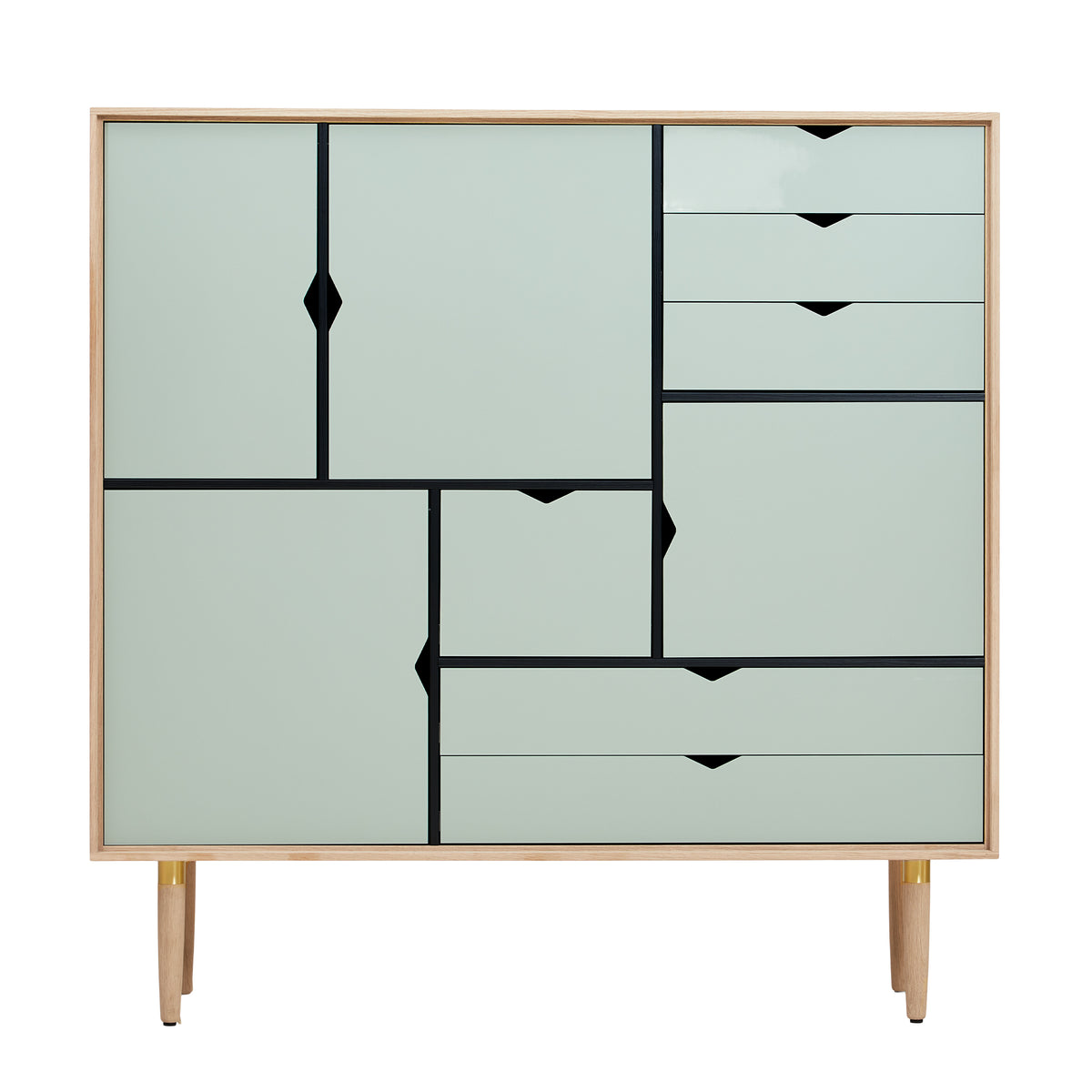 Andersen Furniture - S3 Kommode, einfarbig | ocean grey / Eiche geseift