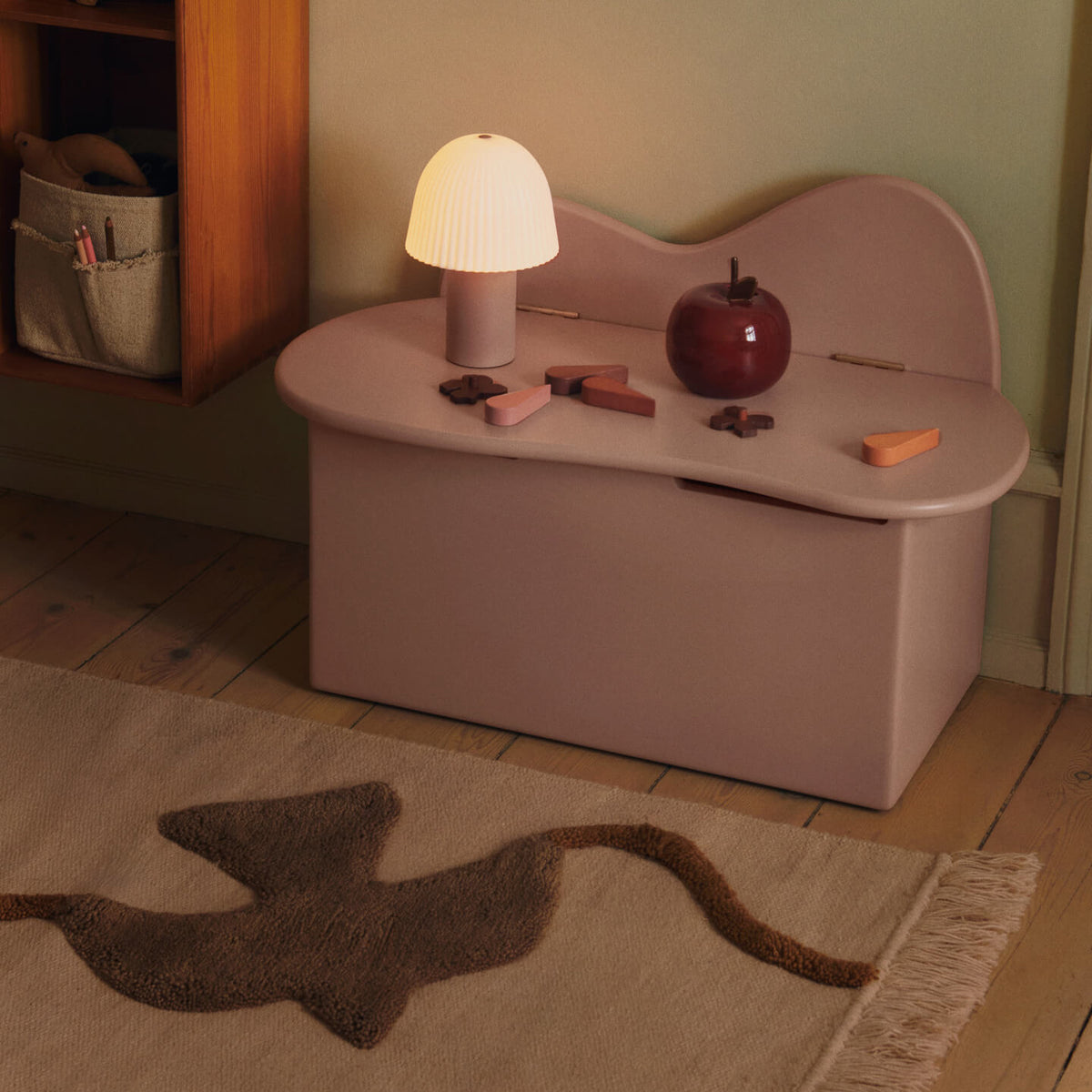 Ferm Living - Slope Kinder Aufbewahrungsbank | rosa
