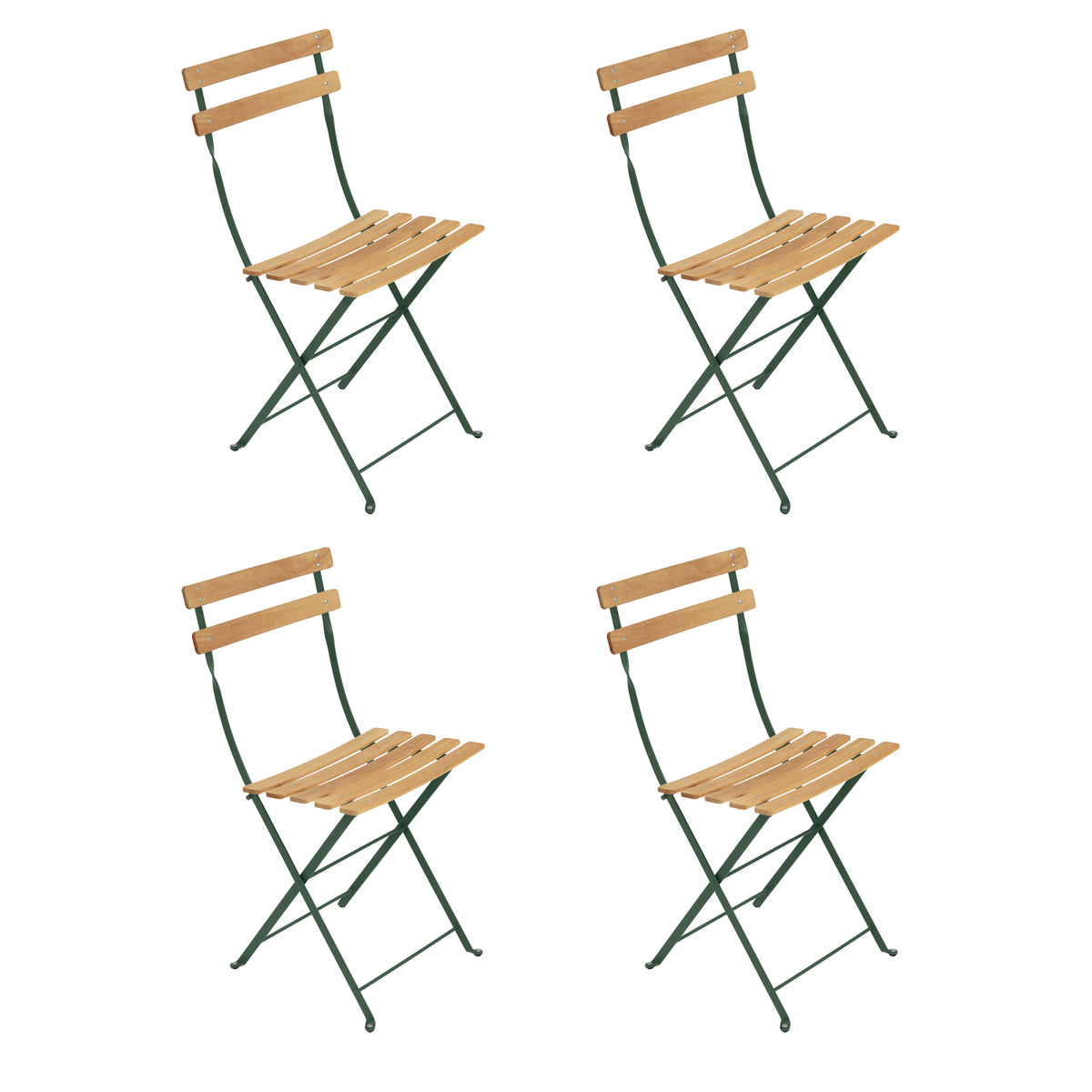 Fermob - Bistro Klappstuhl Naturel Set | zederngrün