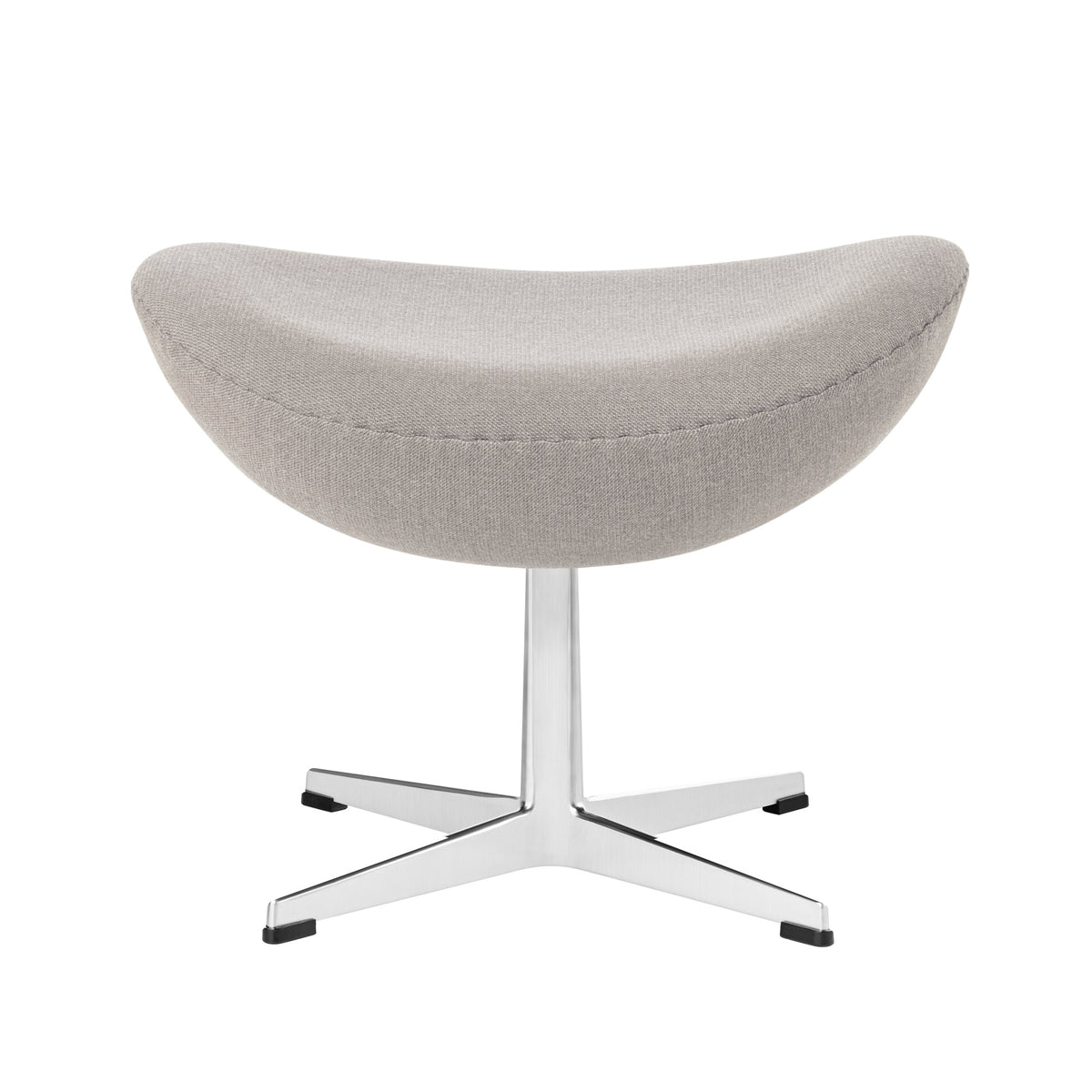 Fritz Hansen - Egg Fußhocker | Capture warmgrau hell 4101 / Aluminium gebürstet matt