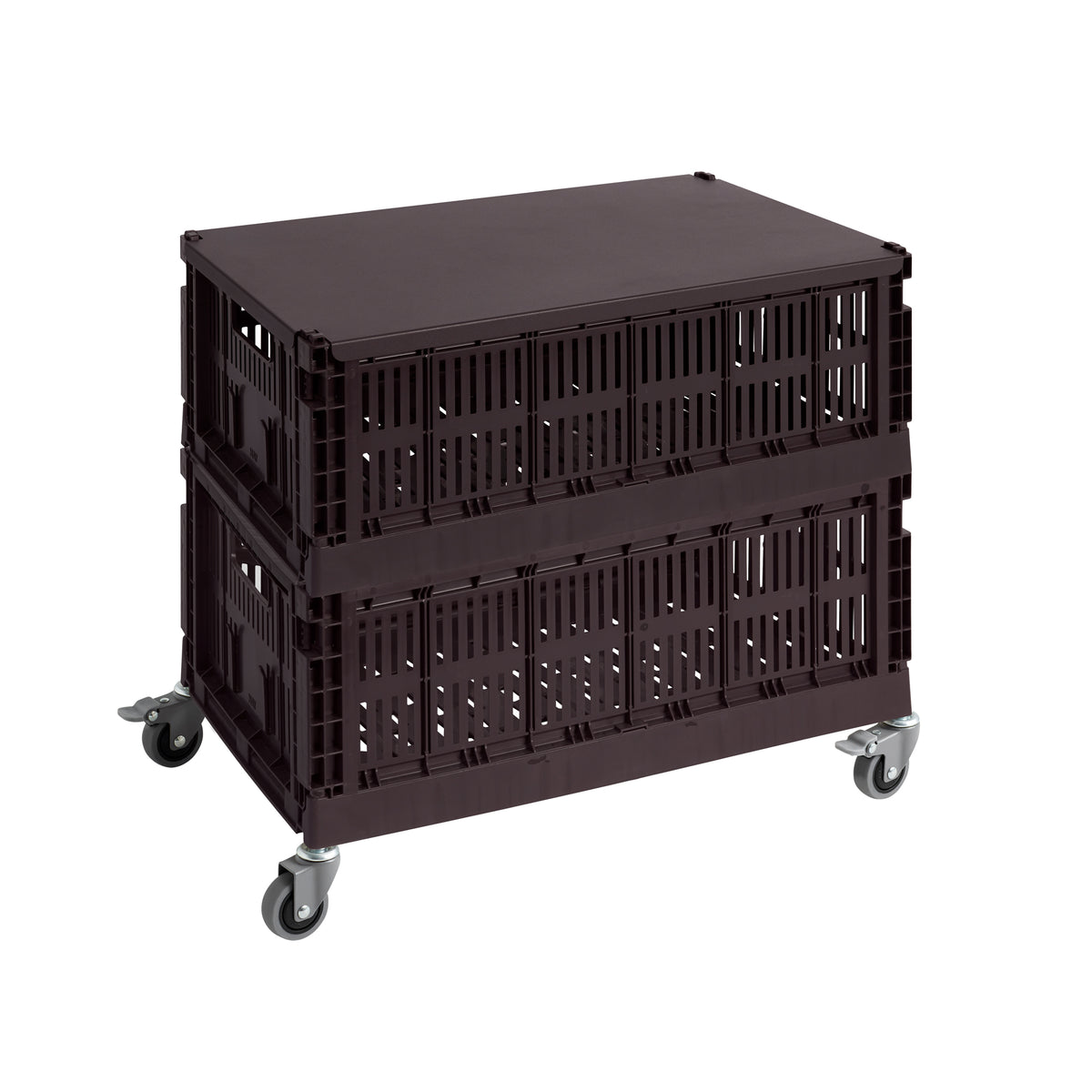 HAY - Colour Crate Beistelltisch auf Rollen, large | bordeaux