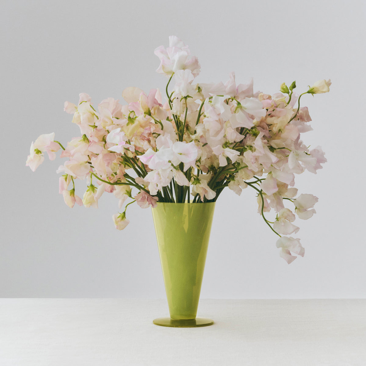 HAY - Conical Vase | S / light green and dark lime