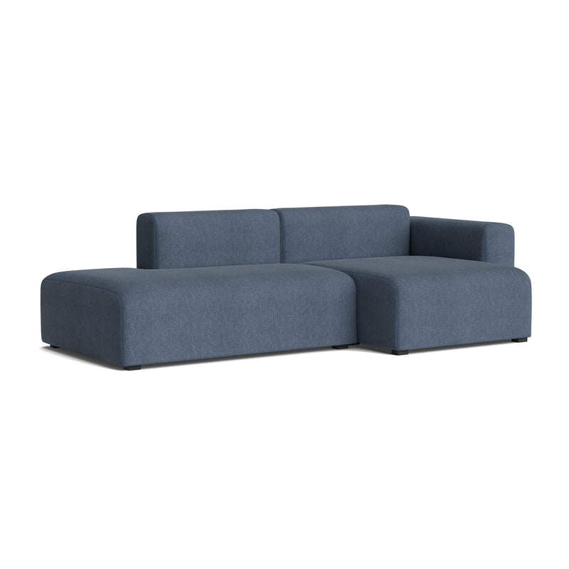 HAY - Mags Sofa 2,5-Sitzer mit niedriger Armlehne | Turf blue grey / Armlehne rechts / Kombination 3