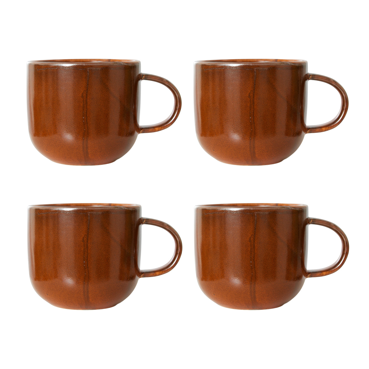 HKliving - Chef Ceramics Becher (4er-Set) | burned orange