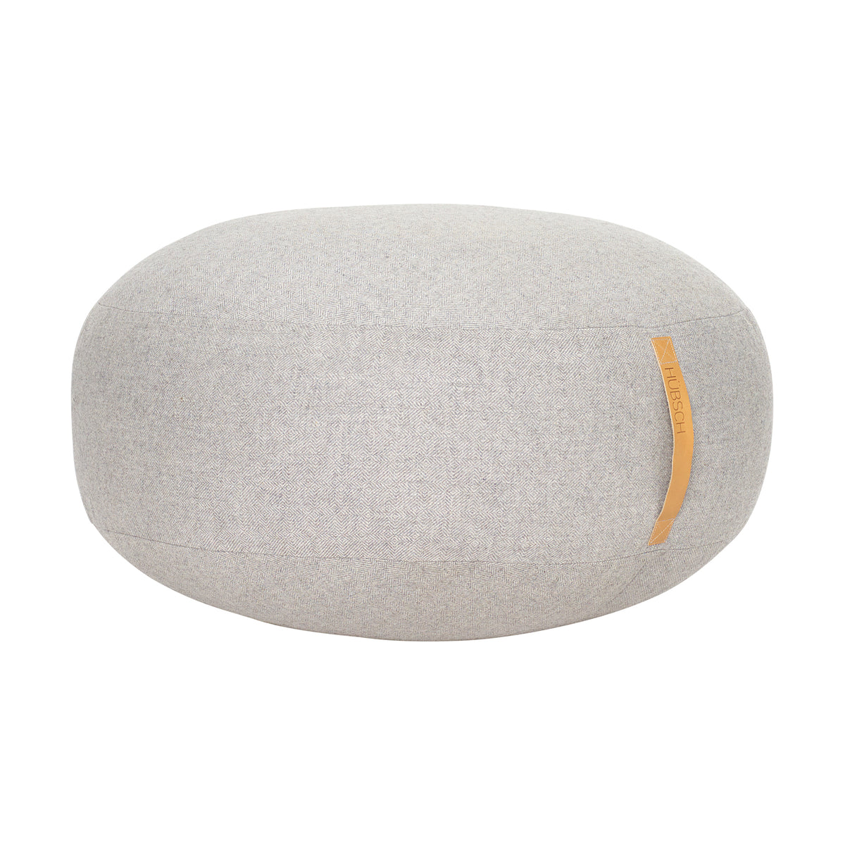 Hübsch Interior - Pouf mit Ledergriff | 