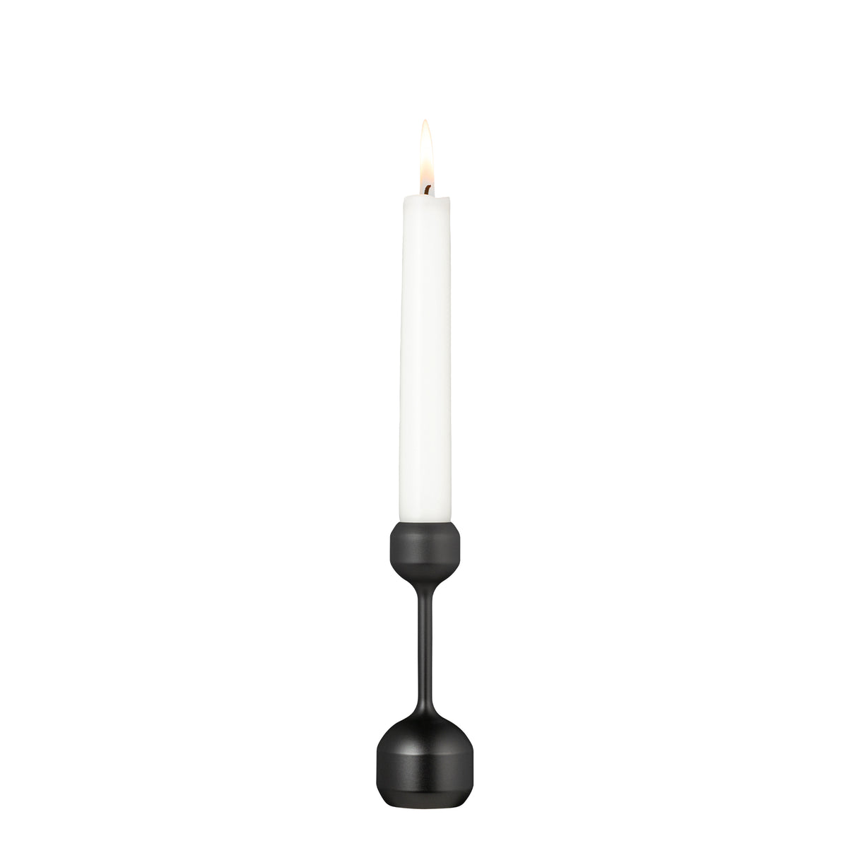 Lind DNA - Silhouette Kerzenhalter | Ø 4,2 x H 12 cm / schwarz