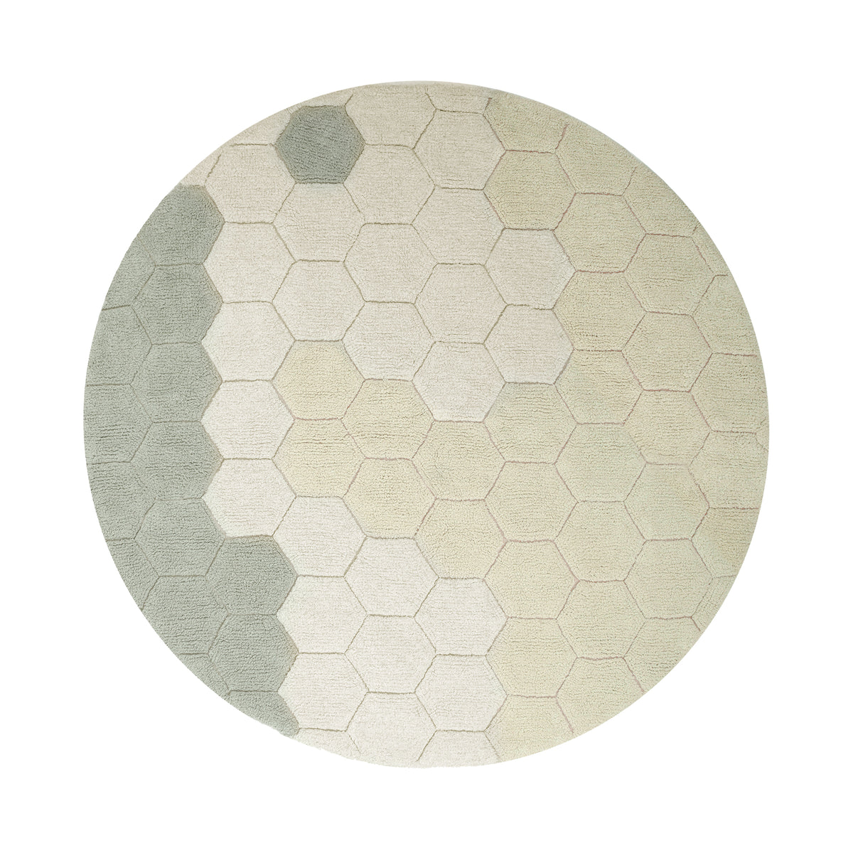 Lorena Canals - Honeycomb waschbarer Teppich | blue sage/ivory/hellblau