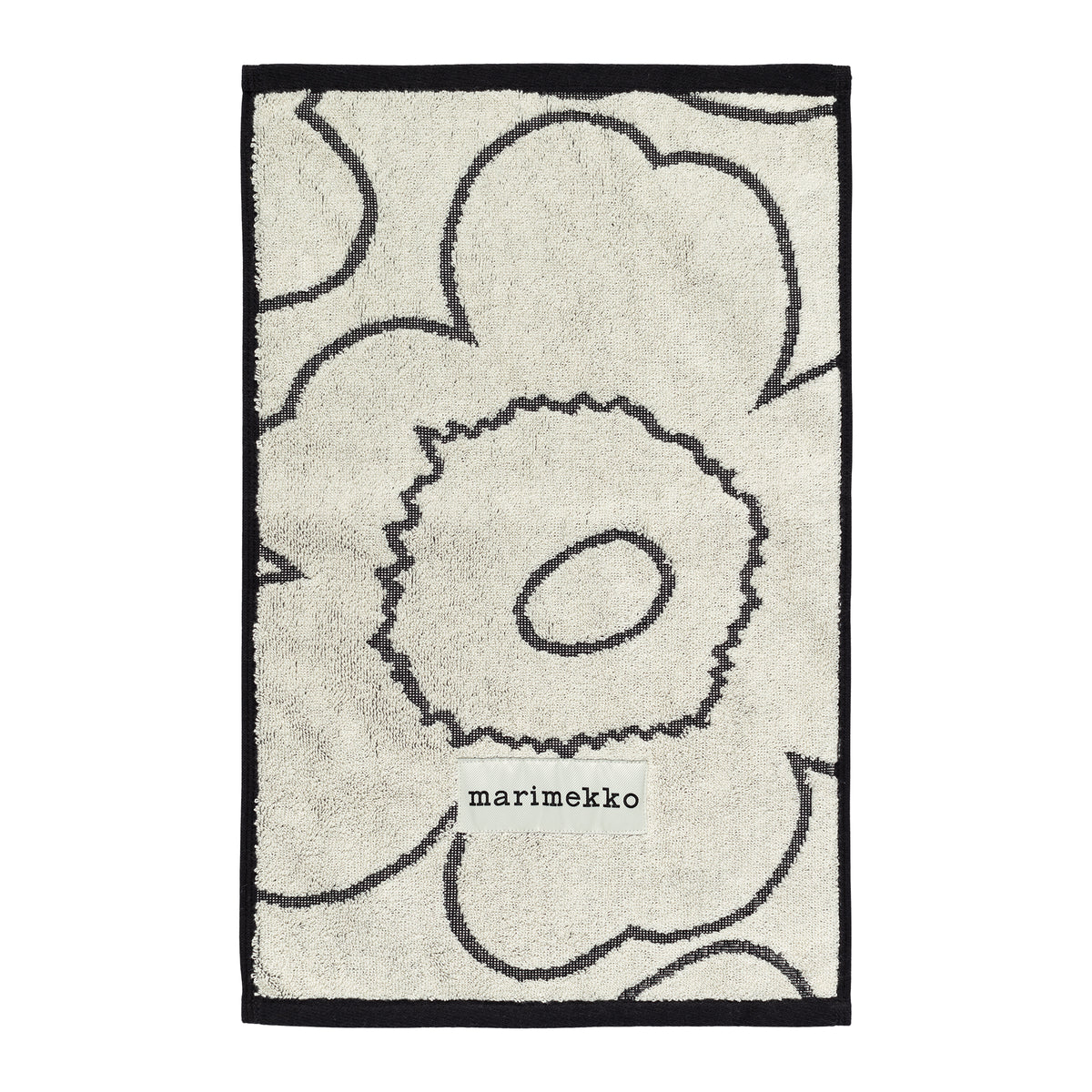 Marimekko - Piirto Unikko Gästehandtuch | ivory/schwarz