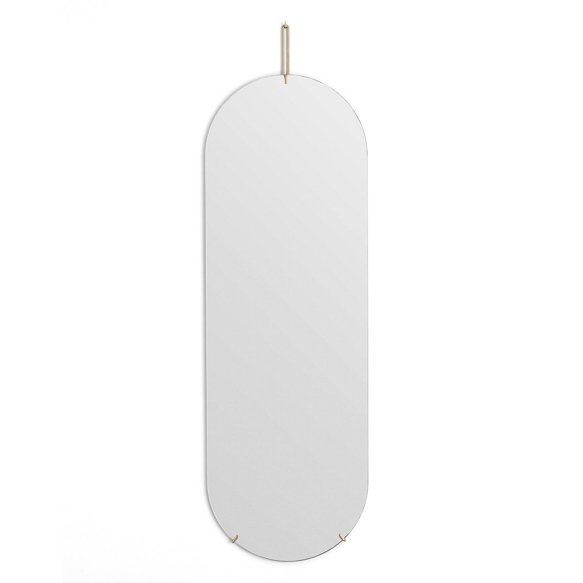 Moebe - Wandspiegel oval | messing