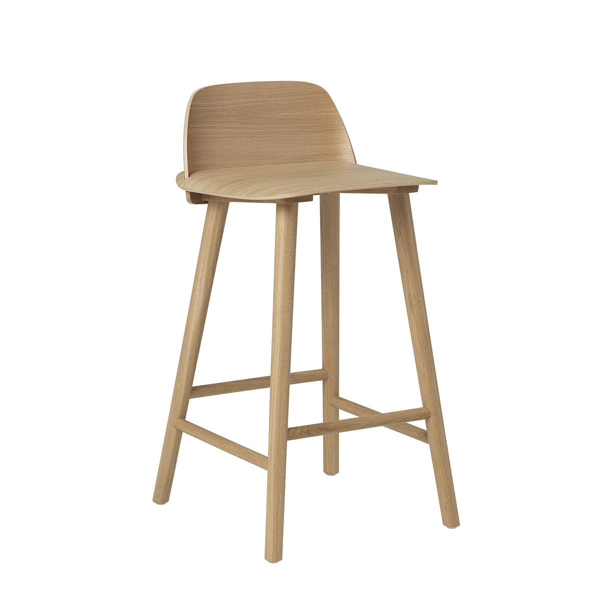 Muuto - Nerd Barhocker | H 65 cm / Eiche natur