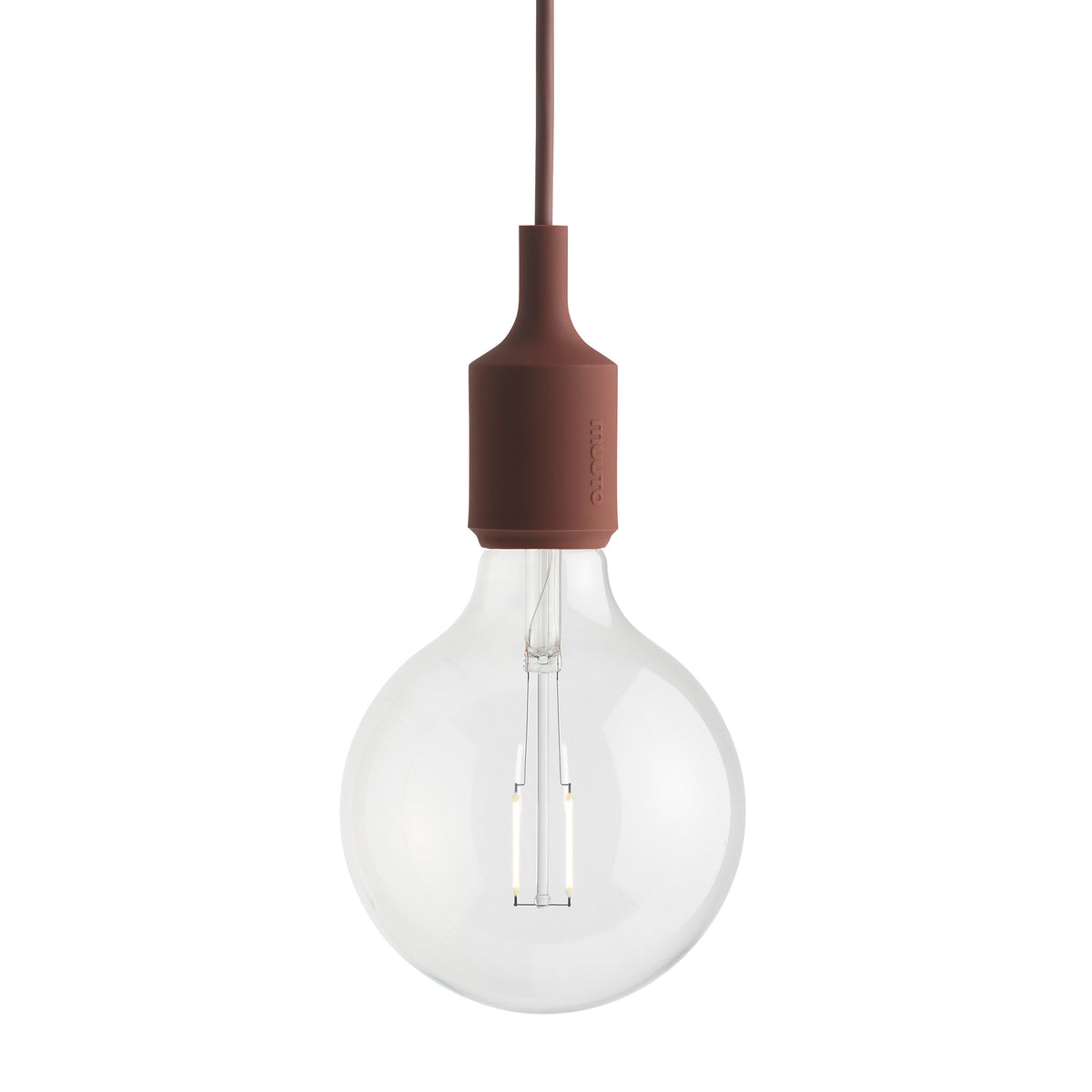 Muuto - Pendelleuchte E27-Socket LED | dunkelrot