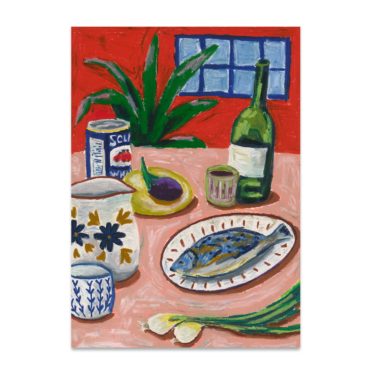 Paper Collective - Composition with Fish Poster | 50 x 70 cm