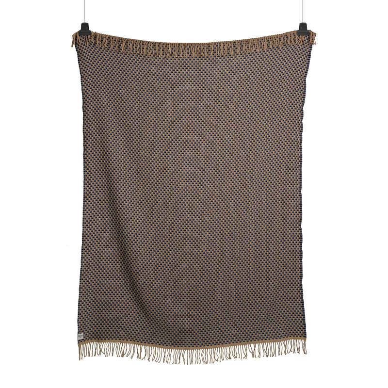 Røros Tweed - Isak Wolldecke | blau/beige