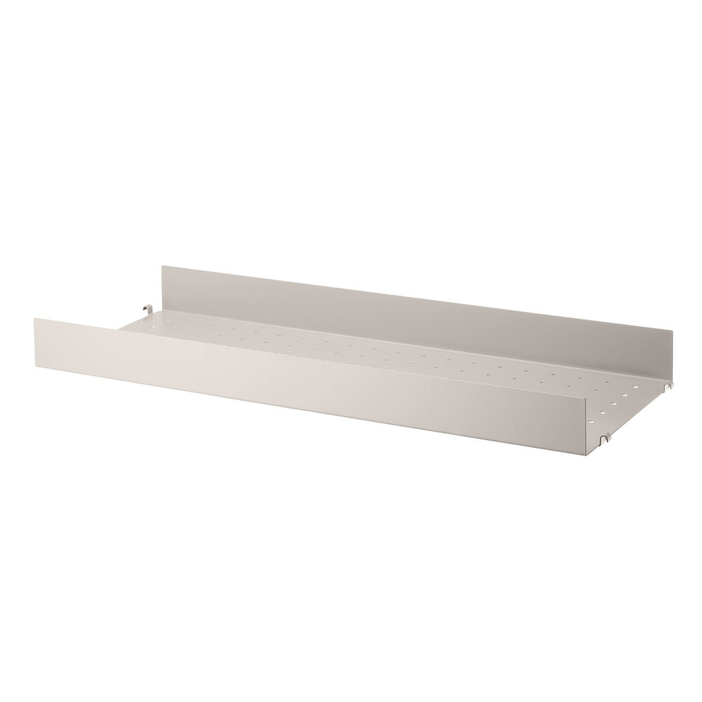 String - Metallboden mit hoher Kante | 78 x 30 cm / beige