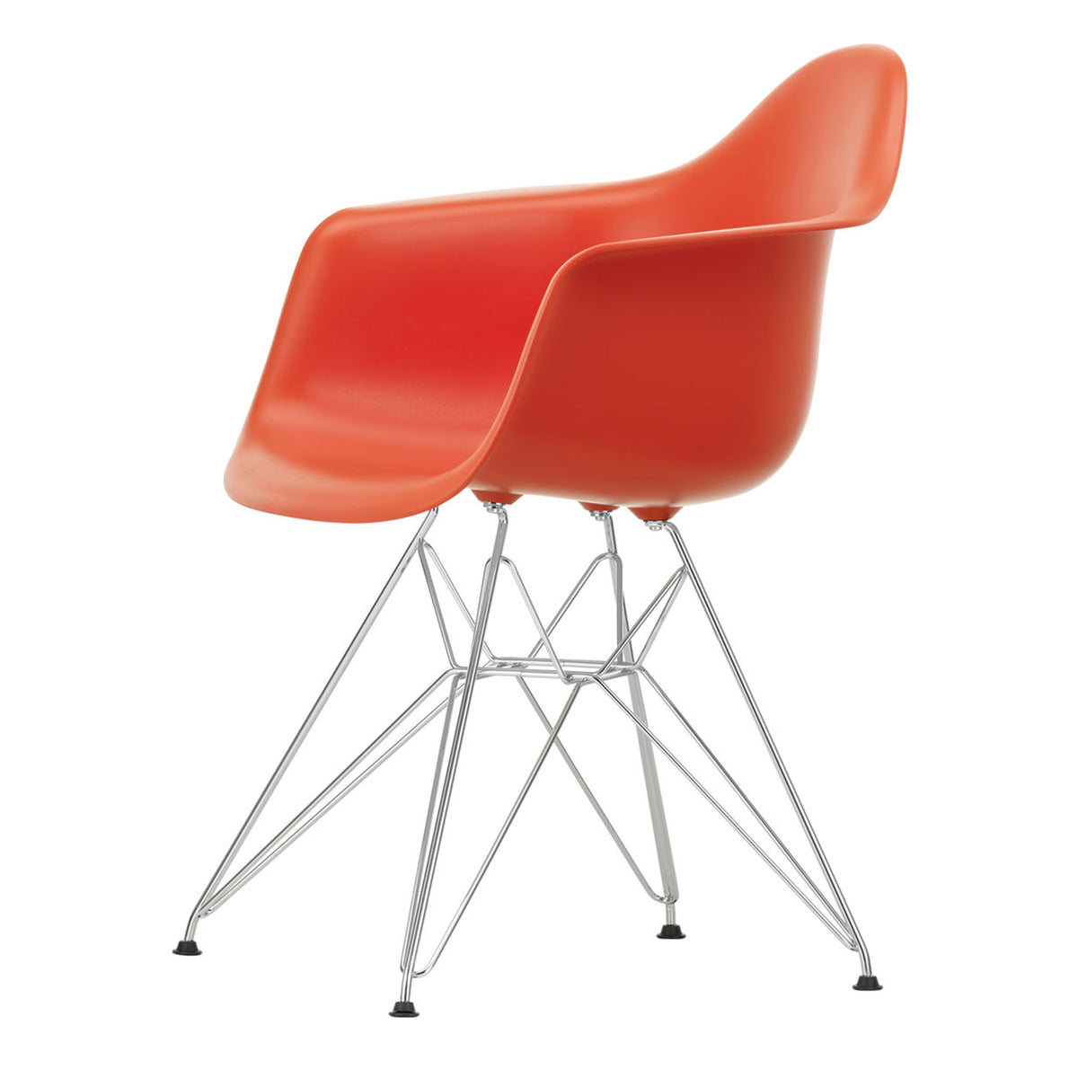 Vitra - Eames Plastic Armchair DAR RE | poppy red RE / verchromt