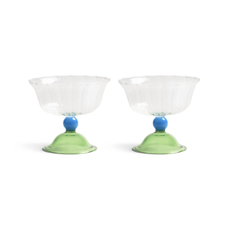&amp;klevering - Tulip Coupeglas | grün