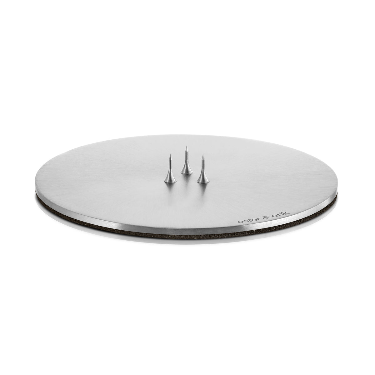 ester &amp; erik - Kerzenteller, ⌀ 12 cm | silber / matt 