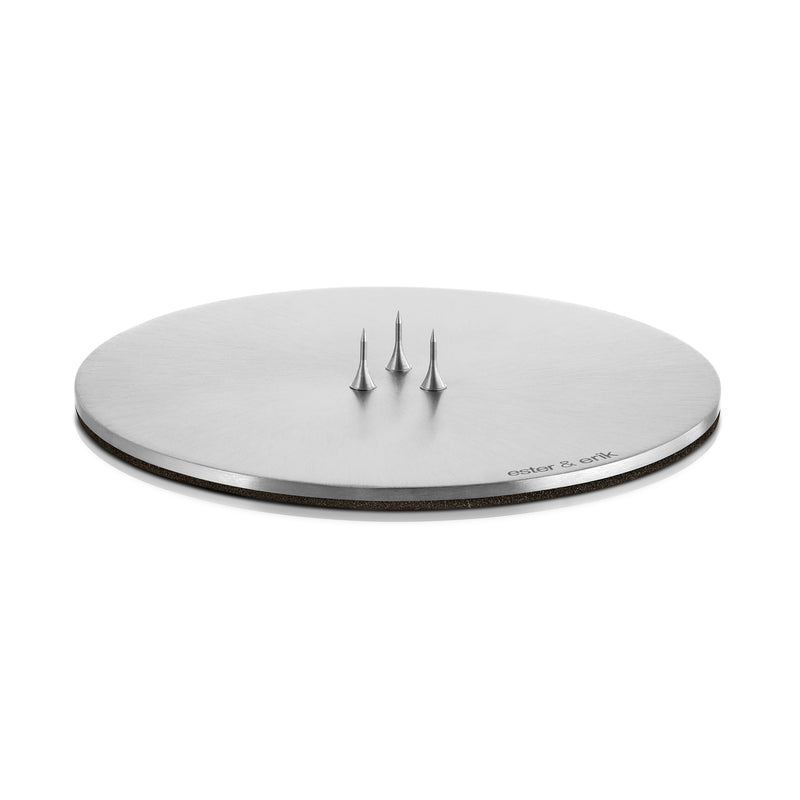 ester &amp; erik - Kerzenteller, ⌀ 12 cm | silber / matt 