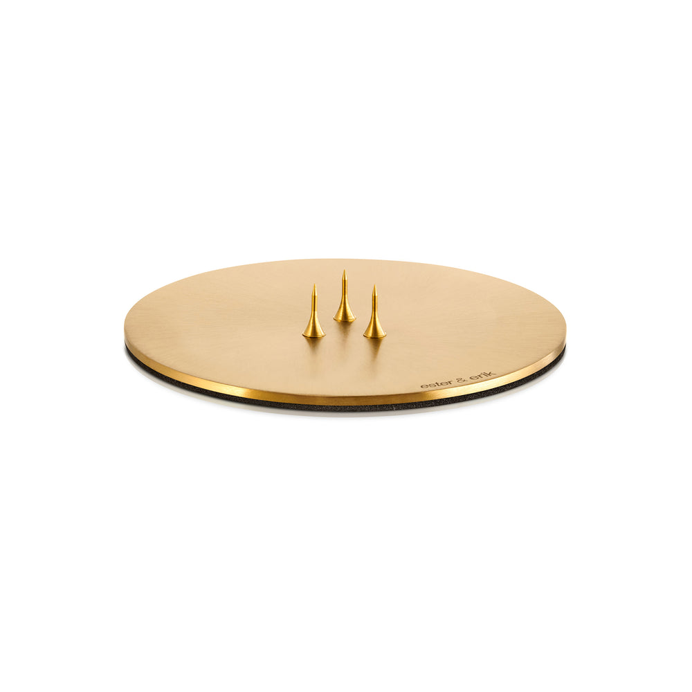 ester &amp; erik - Kerzenteller, ⌀ 9 cm | gold / matt
