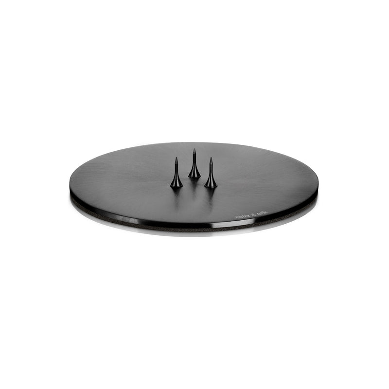 ester &amp; erik - Kerzenteller, ⌀ 9 cm | schwarz / matt