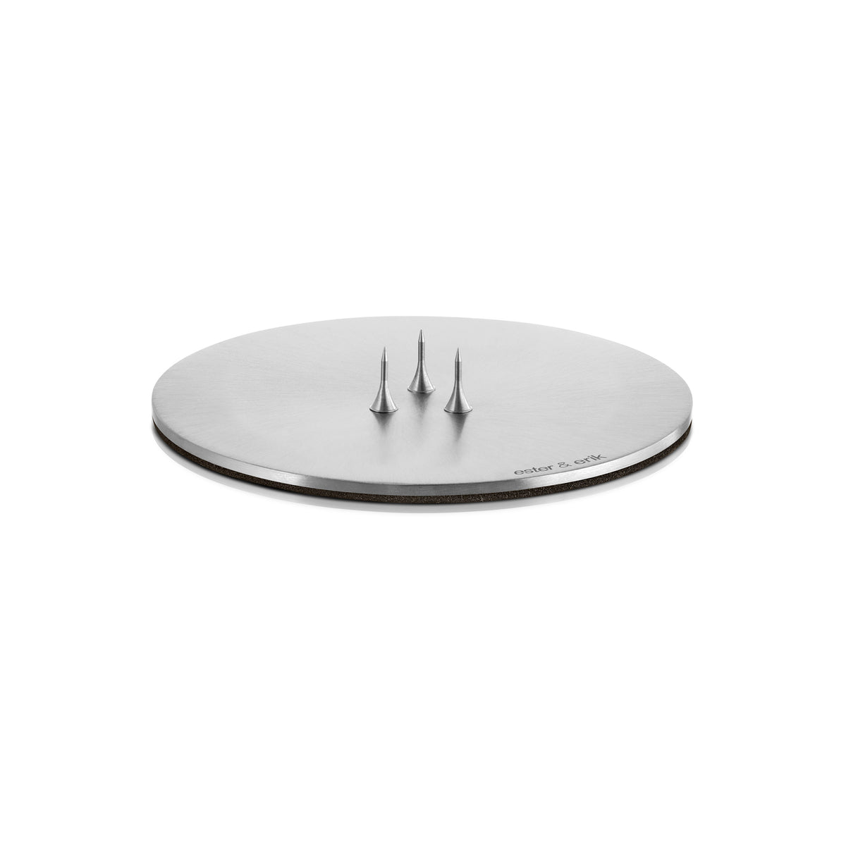 ester &amp; erik - Kerzenteller, ⌀ 9 cm | silber / matt