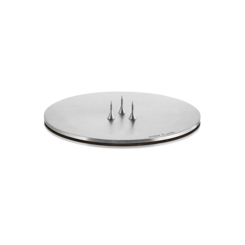 ester &amp; erik - Kerzenteller, ⌀ 9 cm | silber / matt