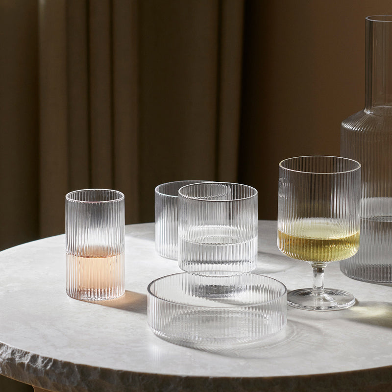 Ferm Living - Ripple Rotweinglas (2er-Set)