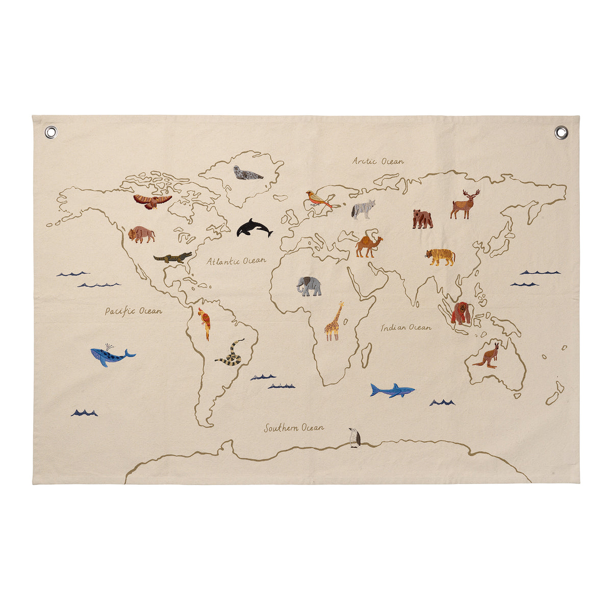 Ferm Living - The World Stofflandkarte | 