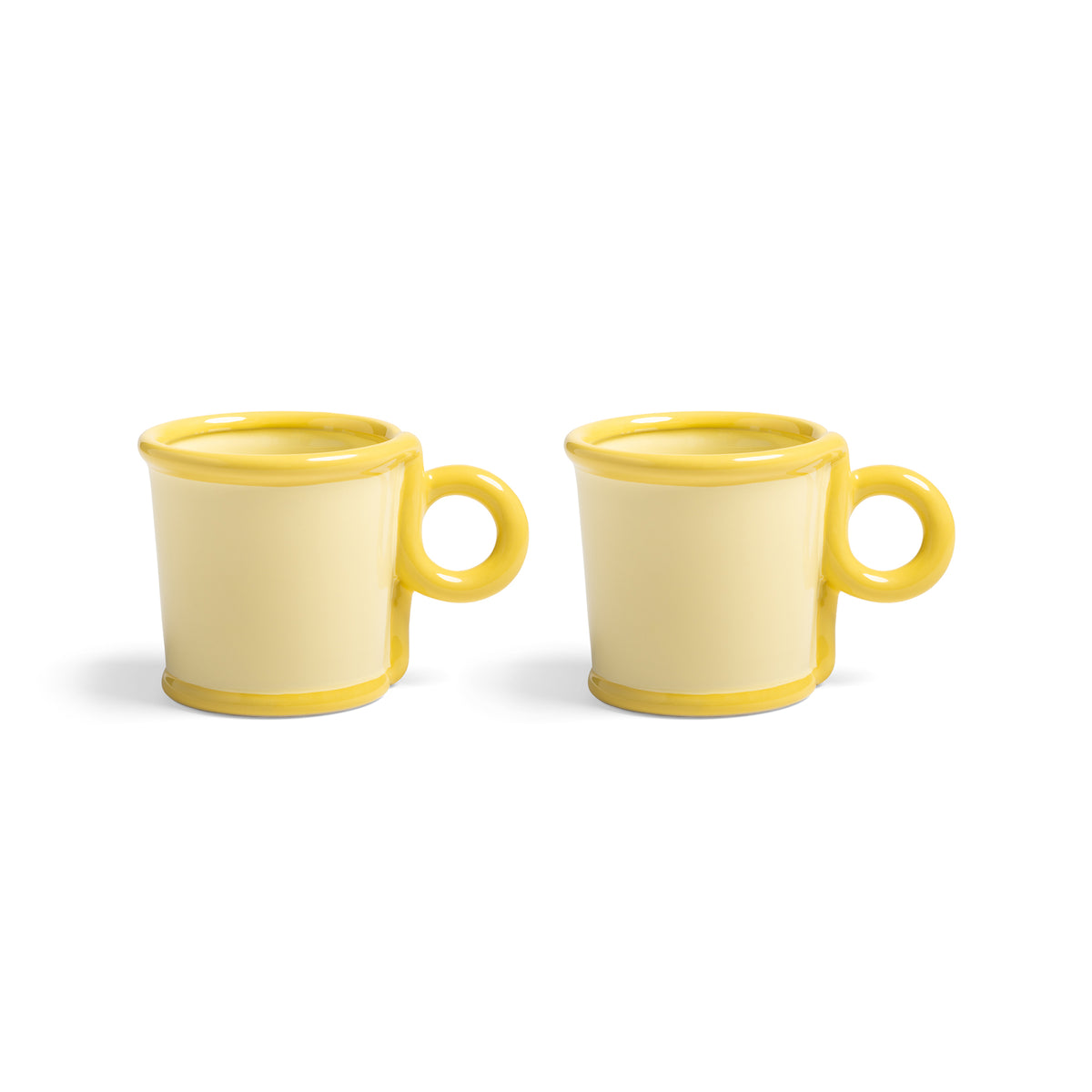&amp;klevering - Loop Becher mit Henkel 300 ml | gelb