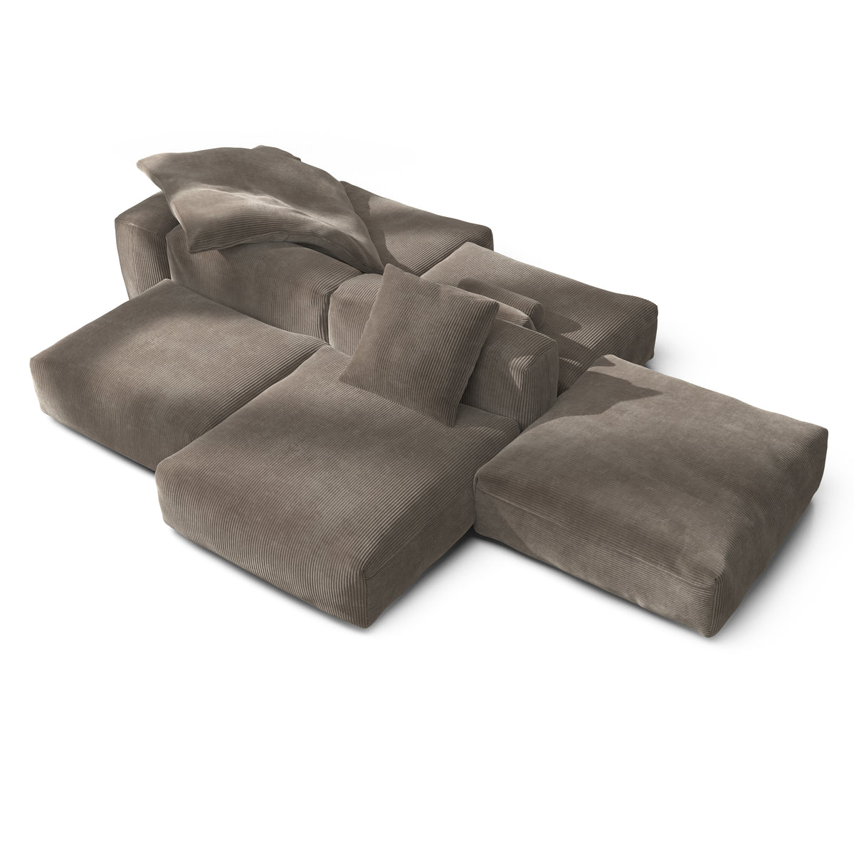 vetsak - Sofa Side Medium | Cord Velour mocha